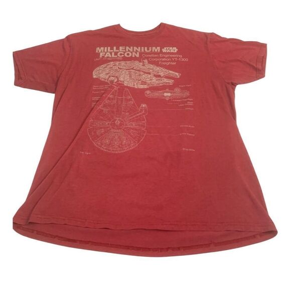 Mens Vintage Star Wars Millenium Falcon T-shirt - Picture 1 of 3